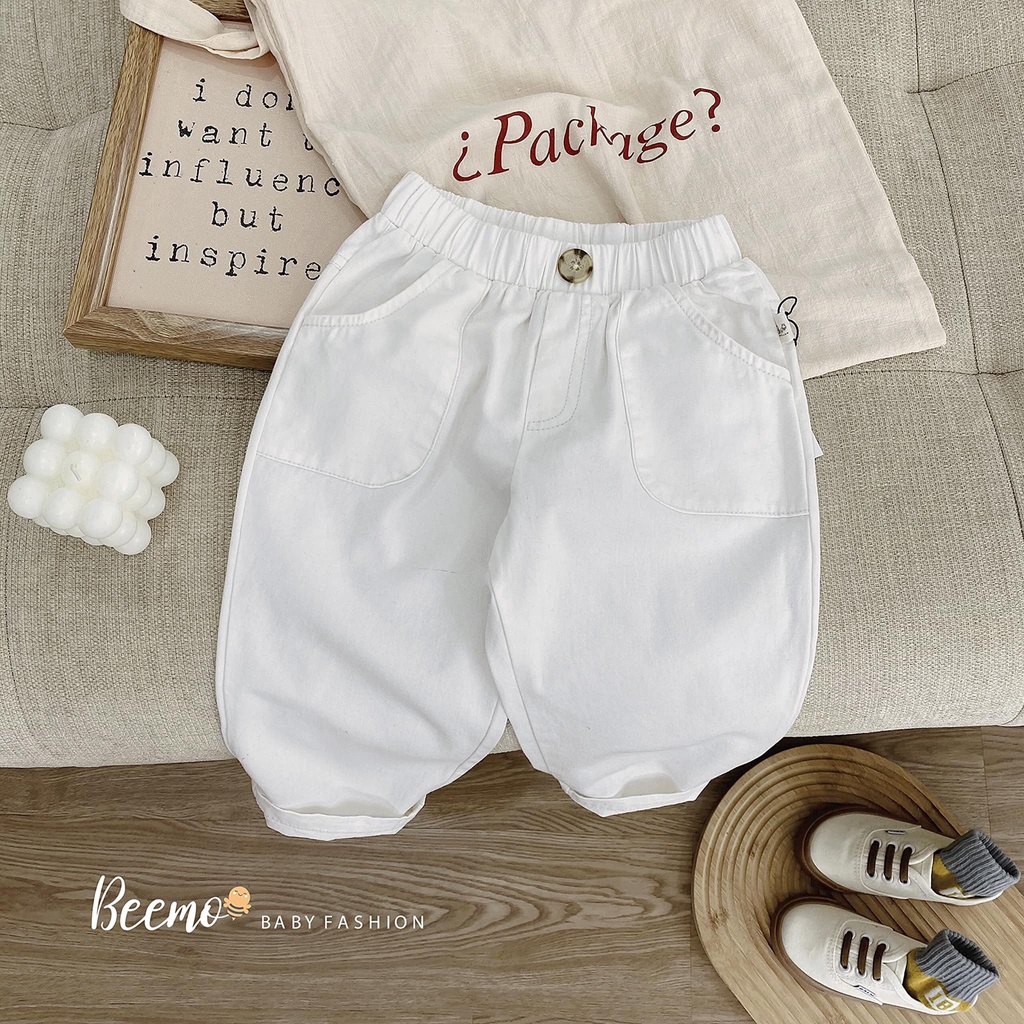 Quần kaki dài túi ốp Beemo cá tính cho bé trai