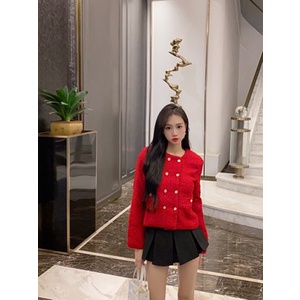 Ảnh thật 4 hình cuối-HC626.Áo khoác Tweed dáng ngắn phong cách Âu Mỹ kiểu US Zar sang chảnh