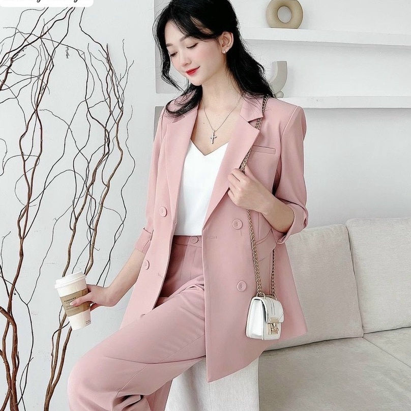 [Mã SGTTC40K giảm đến 40K đơn 50K] Áo Vest Blazer dáng dài 2 lớp oxatyl M453 phong cách thời trang công sở 2023