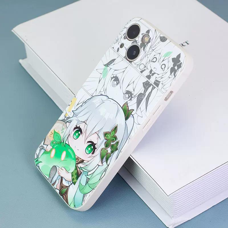 Ốp BVC iphone anime Cute Nahida vuông bảo vệ cam 6/6splus/7/7plus/8/8plus/x/xr/xs/11/12/13/14/pro/max/plus/promax