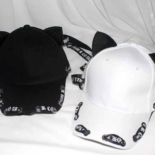 Mũ lưỡi trai nữ Mũ chống nắng Mũ tai mèo Nón lưỡi trai 0NGK