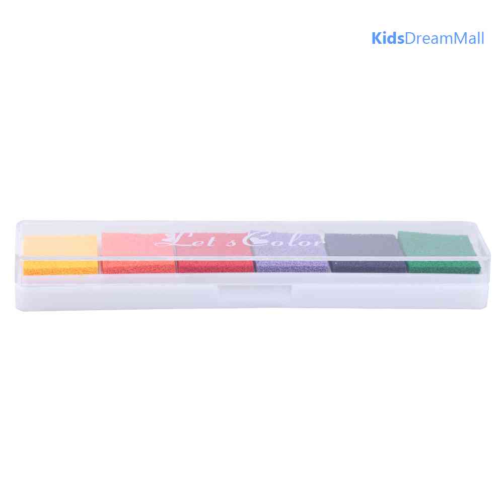 Mực In Dấu Vân Tay 6 Màu Trang Trí Sổ Tay DIY