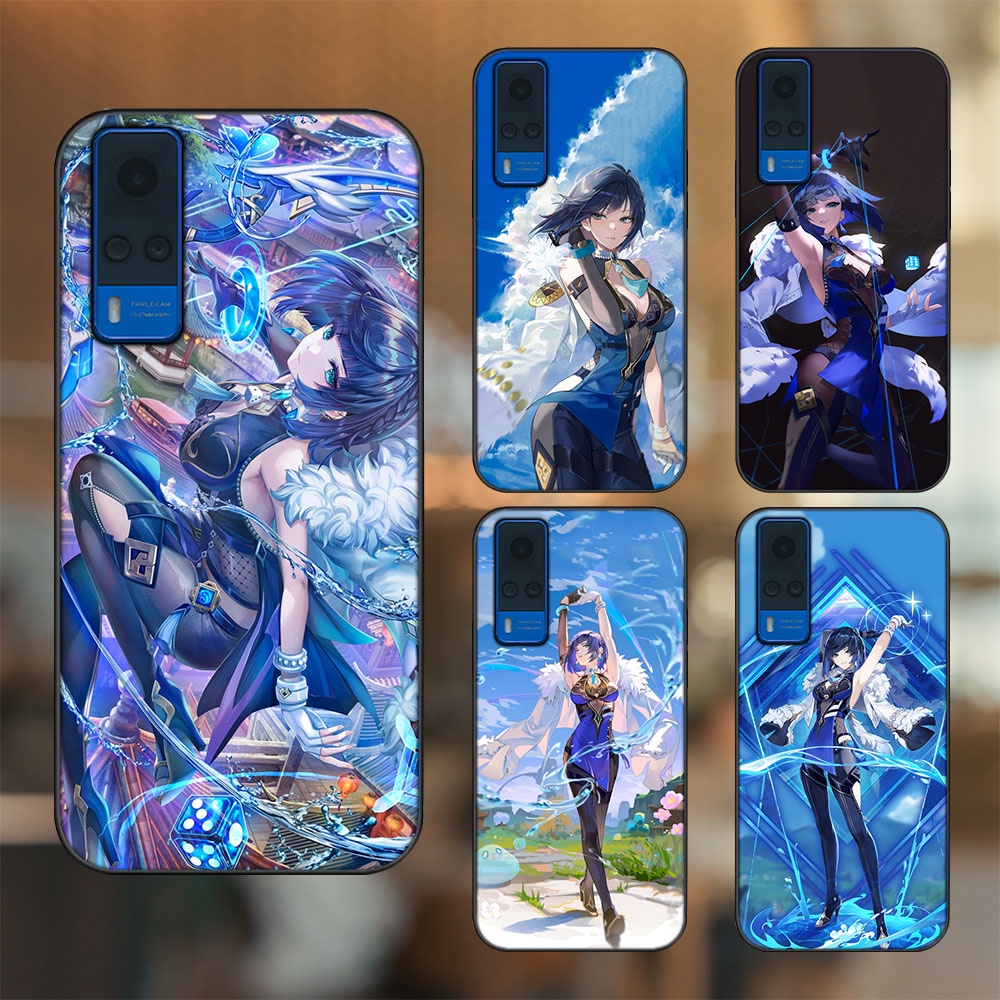 Ốp lưng Vivo Y51 2020, Y53s viền đen in hình Yelan Genshin Impact