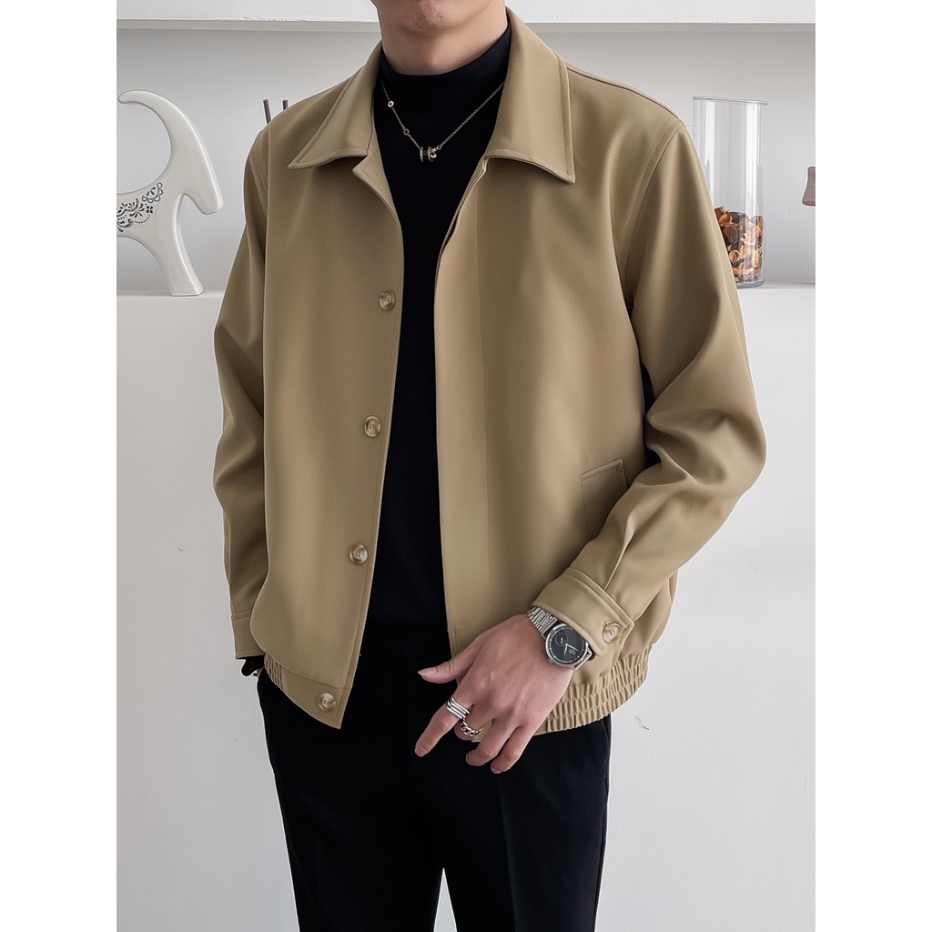 Áo Khoác Dáng Rộng Ngắn Phong Cách Hàn Quốc Thời Trang Xuân Thu 2022 Cho Nam