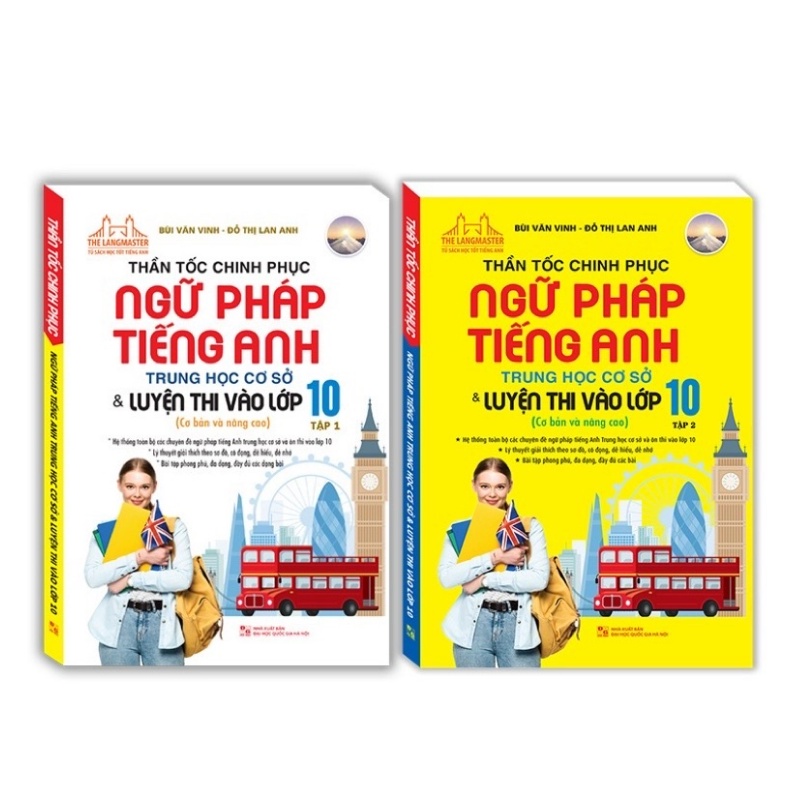 Sách - Combo 2 tập Thần tốc chinh phục ngữ pháp tiếng anh THCS và luyện thi vào lớp 10