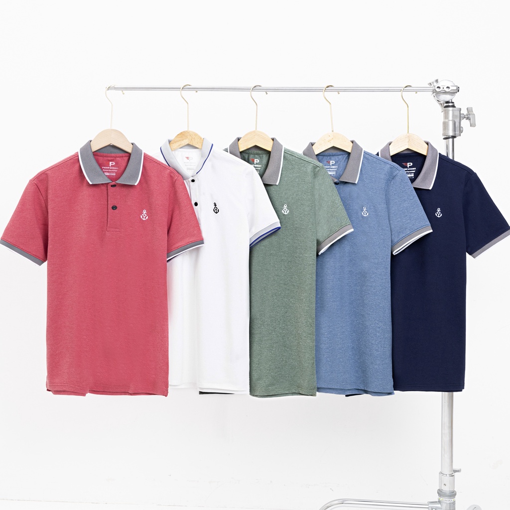 Áo polo nam cổ bẻ SPMAHT08 cổ phối bo, form suông, dày dặn - PigoFashion