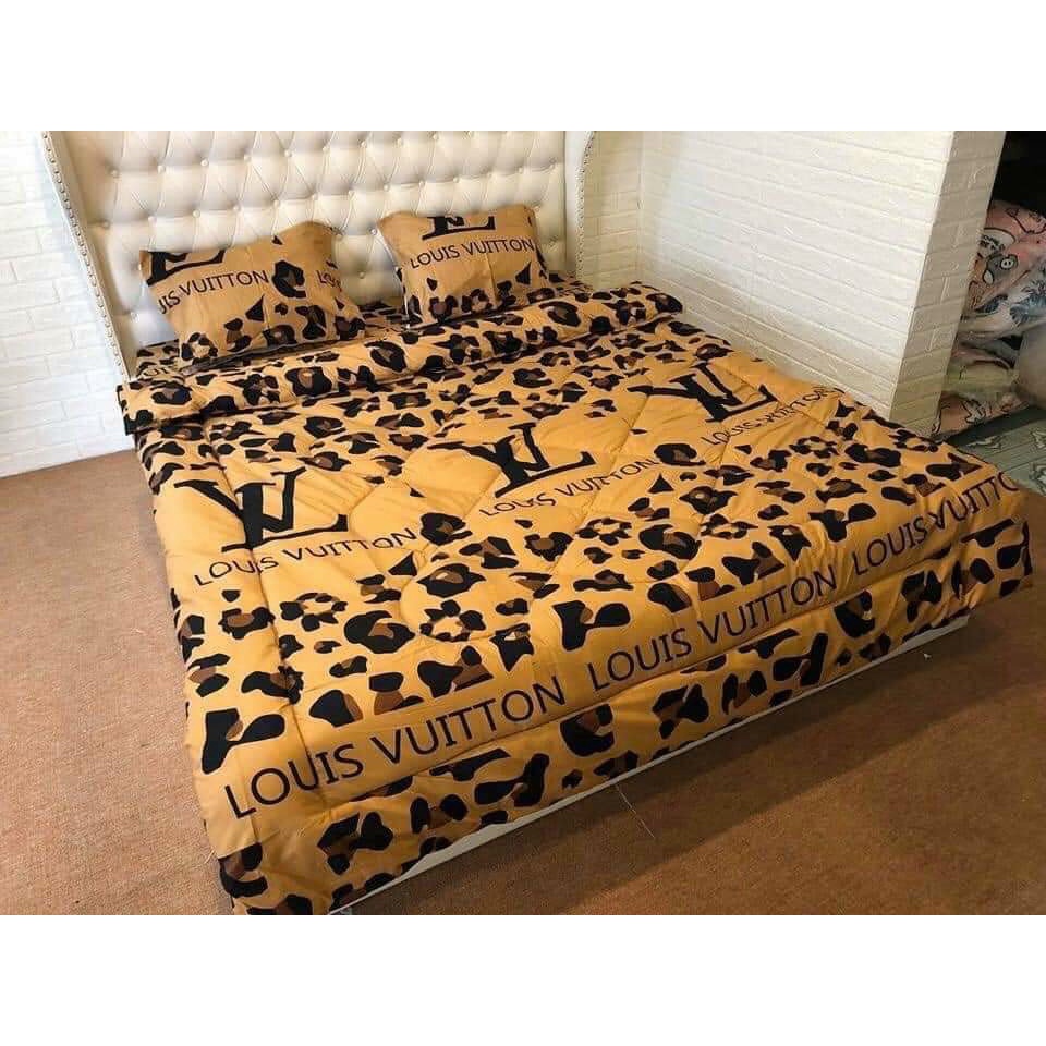 (Giá sỉ)   Chăn Phao Trần Bông Cotton Poly Mẫu Thỏ Nâu  Dày Dặn Chuẩn Y Ảnh Kích Thước 1,8m x 2m - Ib chọn mẫu