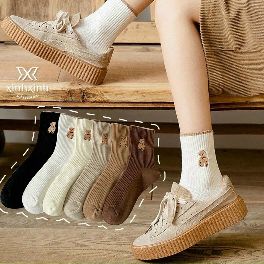 Đôi Tất Gấu Cổ Cao Siêu Đẹp Sang Chảnh Và Thời Trang - 5 Màu