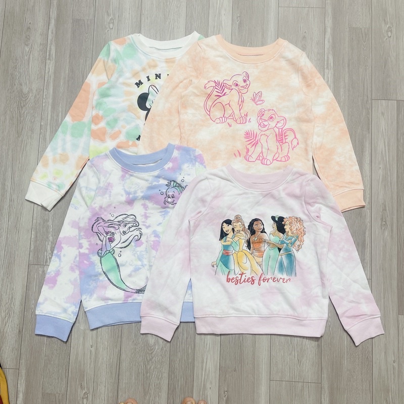 XD- Áo nỉ da cá màu loang Disney size 12m-8y