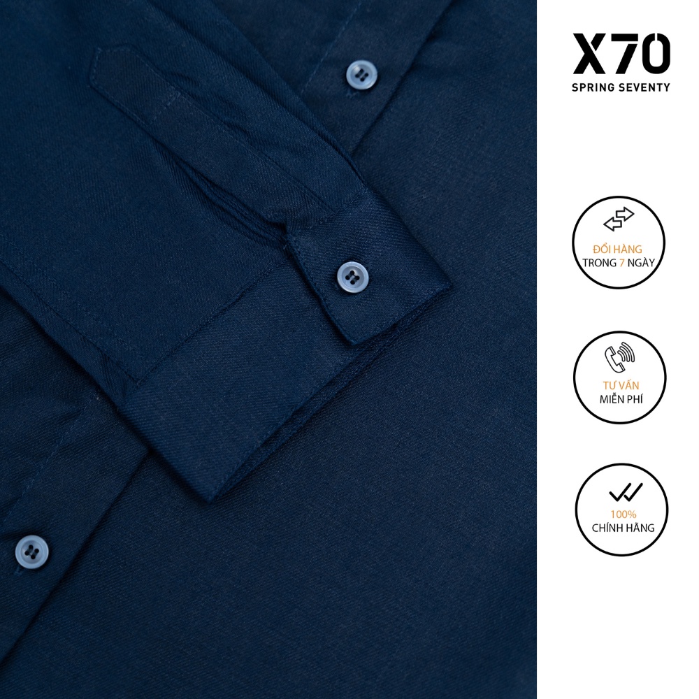 Áo Sơ Mi Linen Nữ Tay Dài Trơn Thiết Kế Thời Trang X70 - 01620001