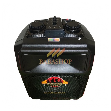Loa karaoke mini SOUNDBOX S-1012B Loa bass 30 âm thanh chất lượng + Tặng kèm 2 micro không dây