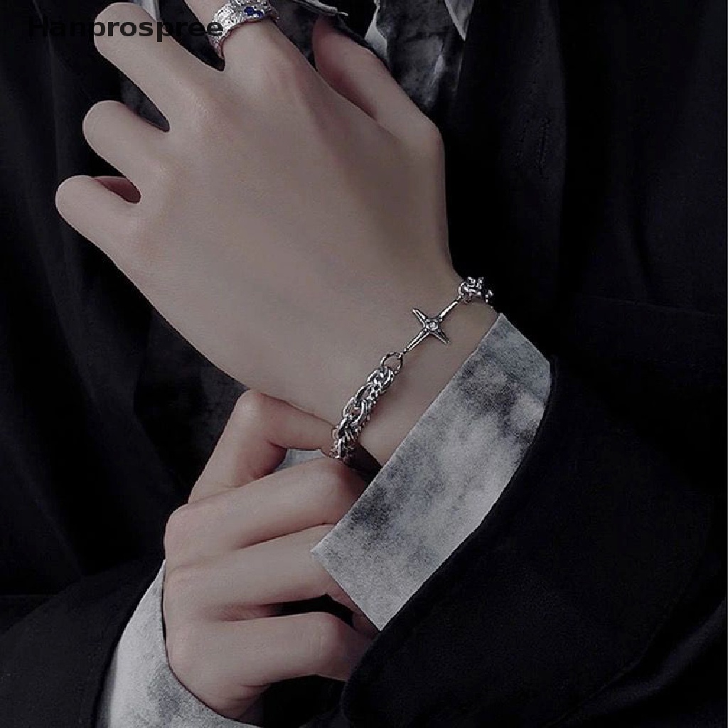 Hanprospree > Vòng Đeo Tay Ngôi Sao Sáu Cánh Thời Trang Phong Cách Hip Hop Cho Nữ Tuổi Teen 2022