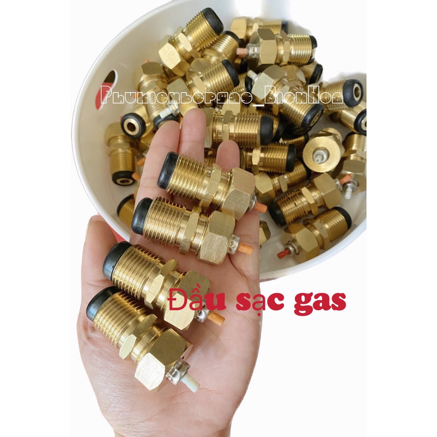 Đầu Sạc Gas từ bình 12KG Sang Bình Gas Lon MiNi - Tặng kèm 10 Nút Nhựa Và 2 Ron Đen