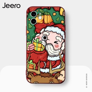 Ốp lưng JEERO chống bẩn christmas ngộ nghĩnh độc lạ hoạt hình dễ thương đẹp mềm Cho iPhone 16 15 14 13 12 11 Pro Max SE 2020 X XR XS ip 8 7 Plus kute HFE1559