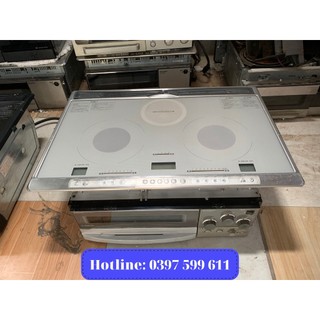 Bếp từ nội địa nhật mitsubishi cs-g3204bds với 2 bếp từ và 1 bếp hồng ngoại 1 lò nướng nhật bãi phát đạt bh 12 tháng