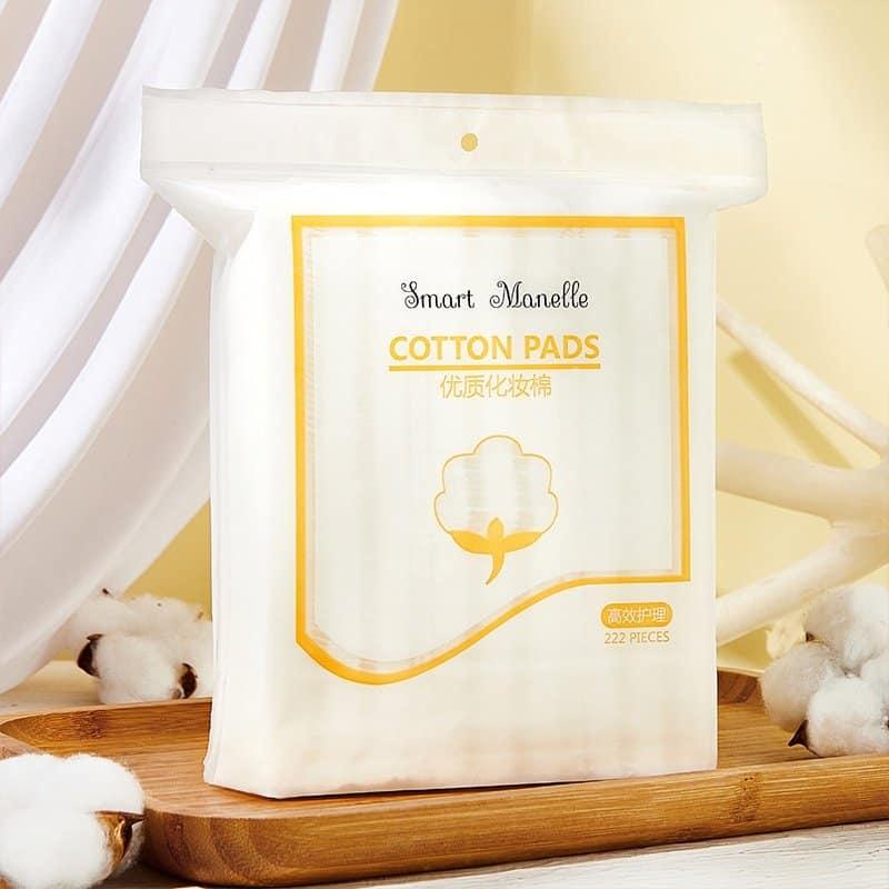 Bông Tẩy Trang Smart Manelle Cotton Pads 222 Miếng Lớp Dày Dặn Làm Sạch Da