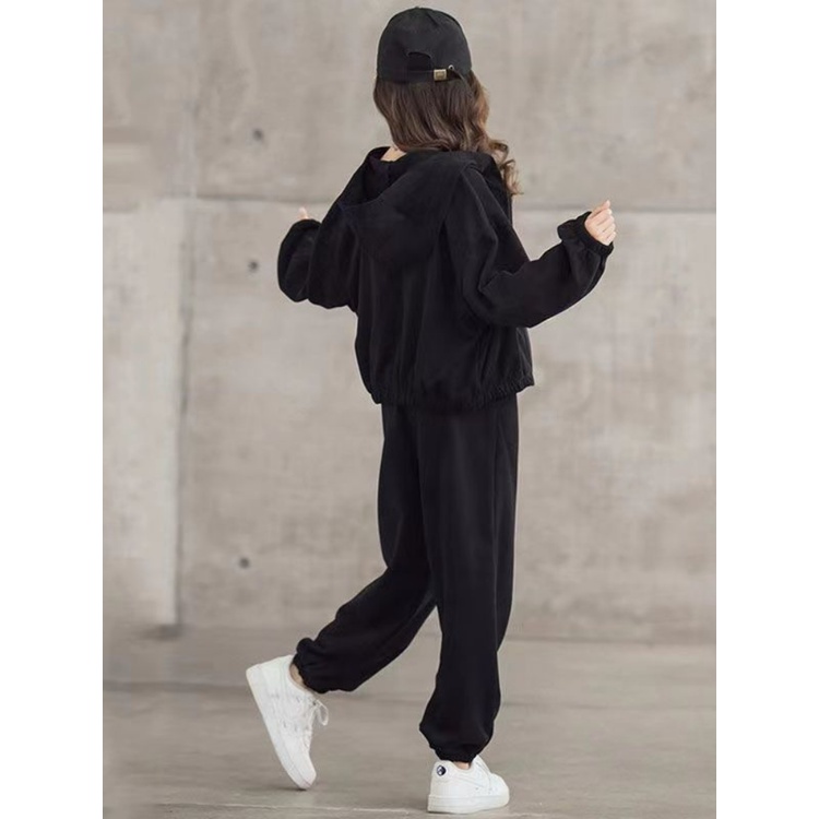 Đồ bé gái | Set Đồ Thể Thao Gồm Áo Hoodie Tay Dài + Áo Khoác Không Tay + Quần Dài Dành Cho Bé Gái 3-5 - 8-10 - 14 Tuổi
