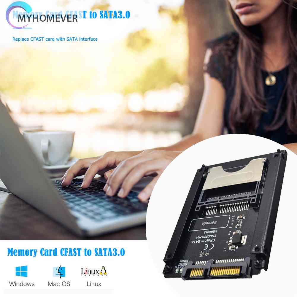 Đầu Đọc Thẻ Chuyển Đổi CFAST Sang SATA 3.0 HDD SATA 22 Pin