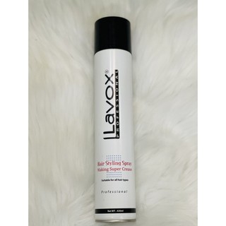 Keo xịt tóc giữ nếp tóc cứng Lavox 420ml