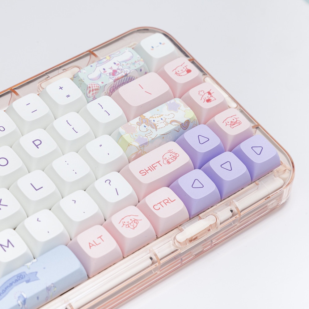 144 Phím Cinnamoroll Keycaps XDA Profile anime dễ thương PBT Dye Sub Bàn phím cơ học Keycap