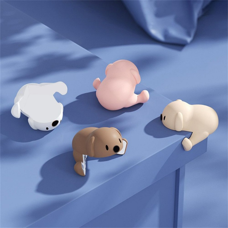 Miếng Silicon Bọc Góc Bàn / Tủ Lạnh / Đồ Nội Thất Bảo Vệ An Toàn Cho Bé Hình Chú Chó Hoạt Hình Mới