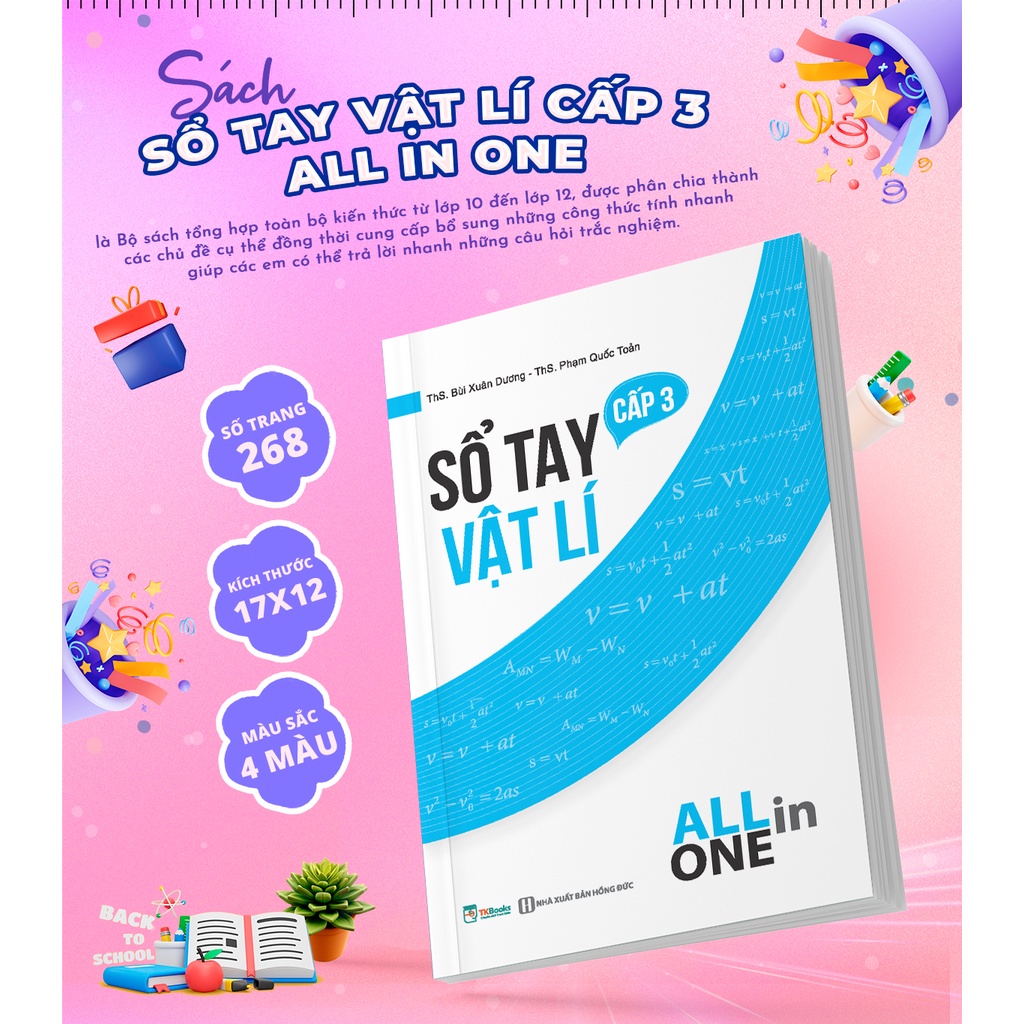 Sách - Sổ tay vật lí cấp 3 - All in one