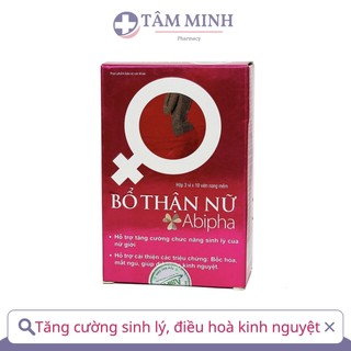 BỔ THẬN NỮ ABIPHA TĂNG CƯỜNG SINH LÝ NỮ, ĐIỀU HOÀ KINH NGUYỆT, BỔ HUYẾT