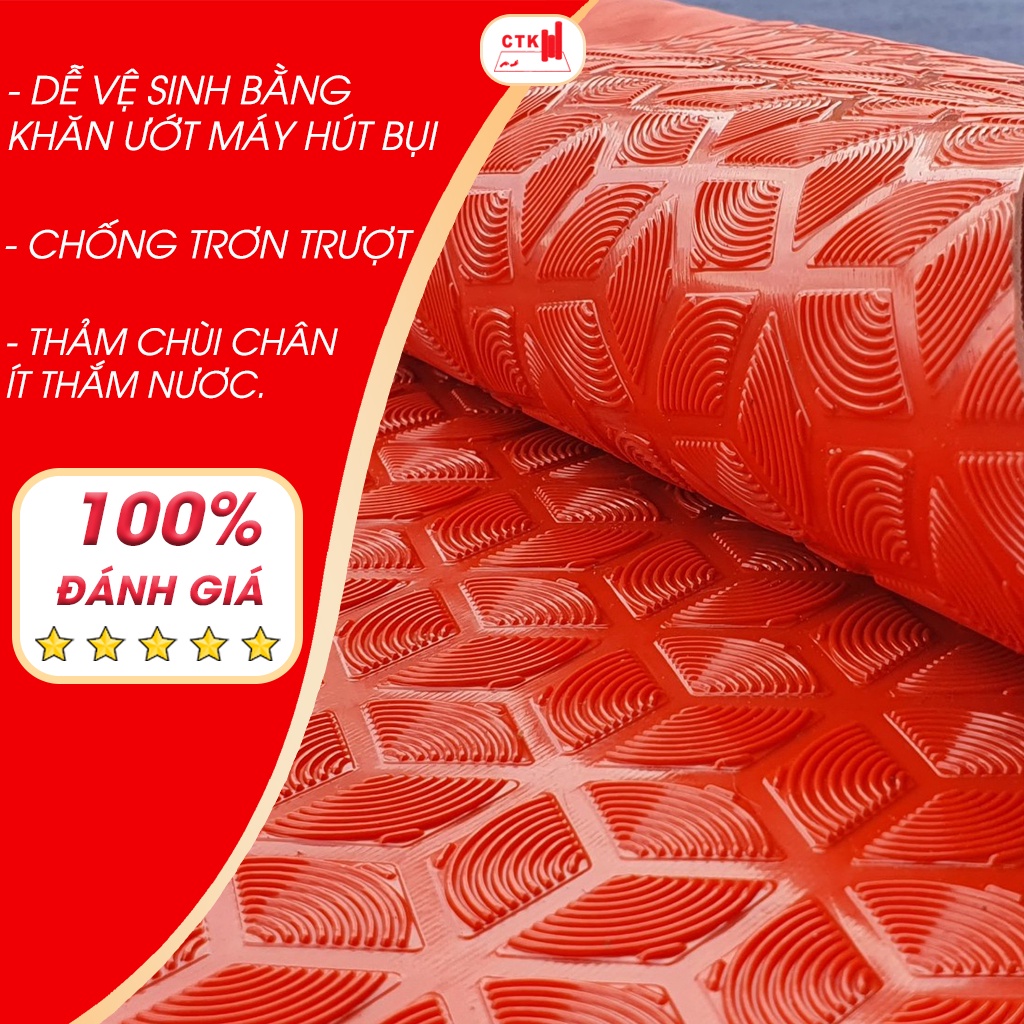 Thảm nhựa trải sàn chống trơn, thảm lót sàn nhà dạng cuộn nhựa cánh quạt đủ màu