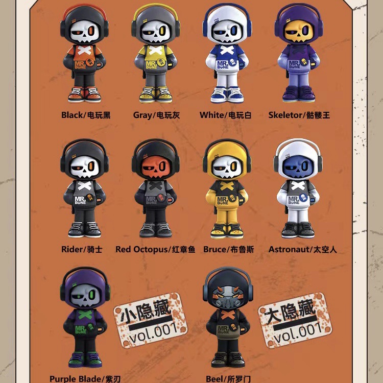 Mô Hình Nhân Vật Mr.Bone Mini Series One Blind Box Popmart Dễ Thương