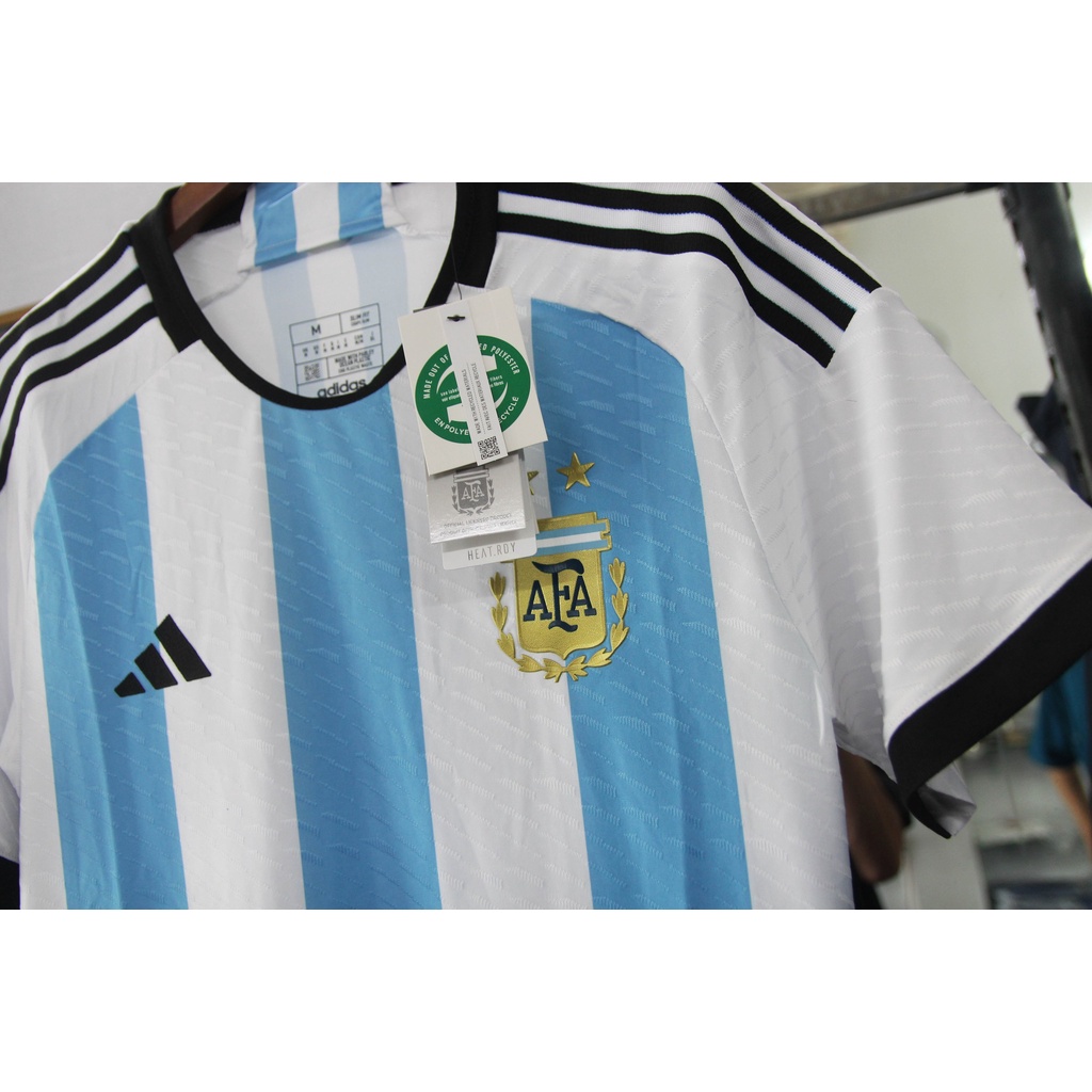 Bộ quần áo bóng đá Đt Argentina mùa WC 22/23 - Bản Player hàng Thái - Argentina Trắng Xanh sân nhà