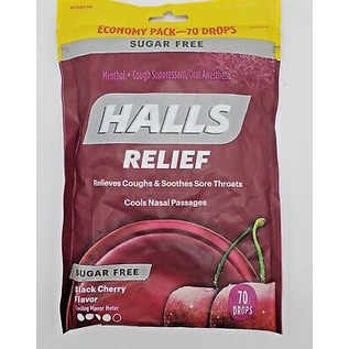 Kẹo ngậm Halls không đường hương black cherry - Hàng Mỹ