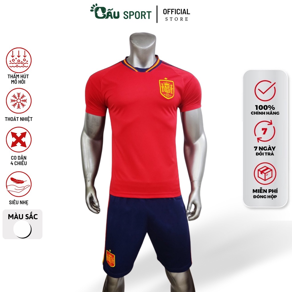 Quần áo bóng đá Gấu Sport vải thun lạnh cao cấp, co dãn 4 chiều ĐT QG - TBN