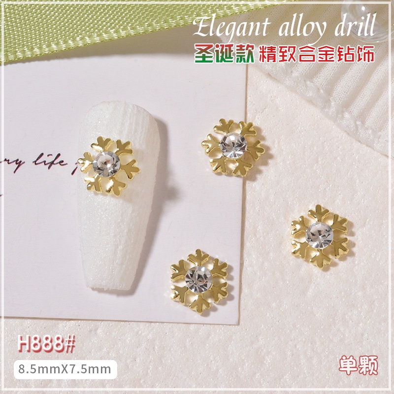 Set 3 Charm Giáng Sinh Noel Trang Trí Móng Nail, Nhiều Mẫu Cây Thông, Hộp Quà, Hoa Tuyết, Hươu