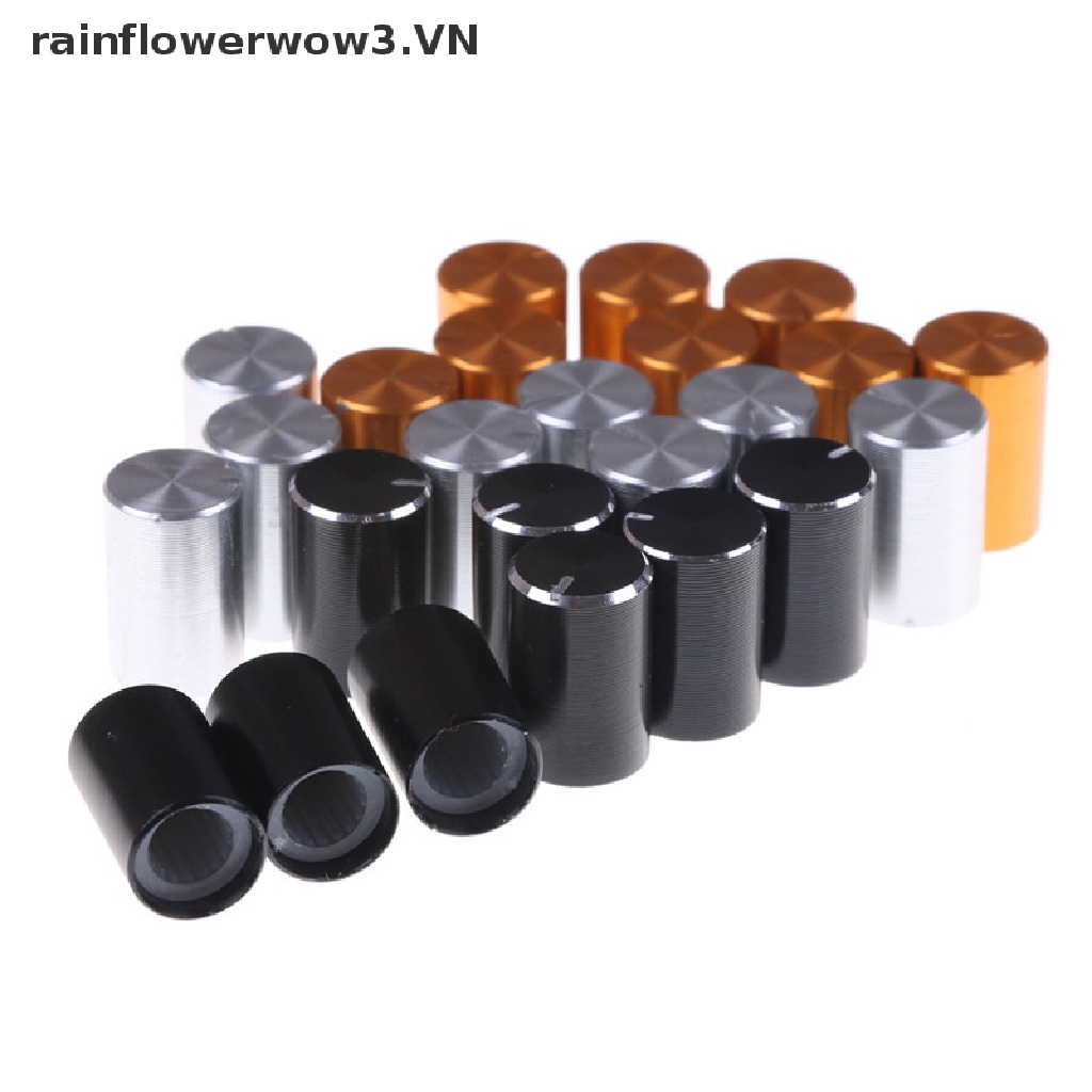 8 Nút Vặn Chiết Áp Điều Chỉnh Âm Lượng Đường Kính 10 * 15mm 6mm Bằng Nhôm