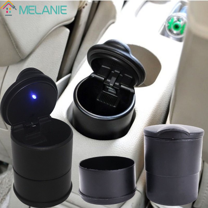 Hộp Đựng Rác Để Bàn Có Nút Nguồn Và Đèn LED Đa Năng Cho Xe Hơi