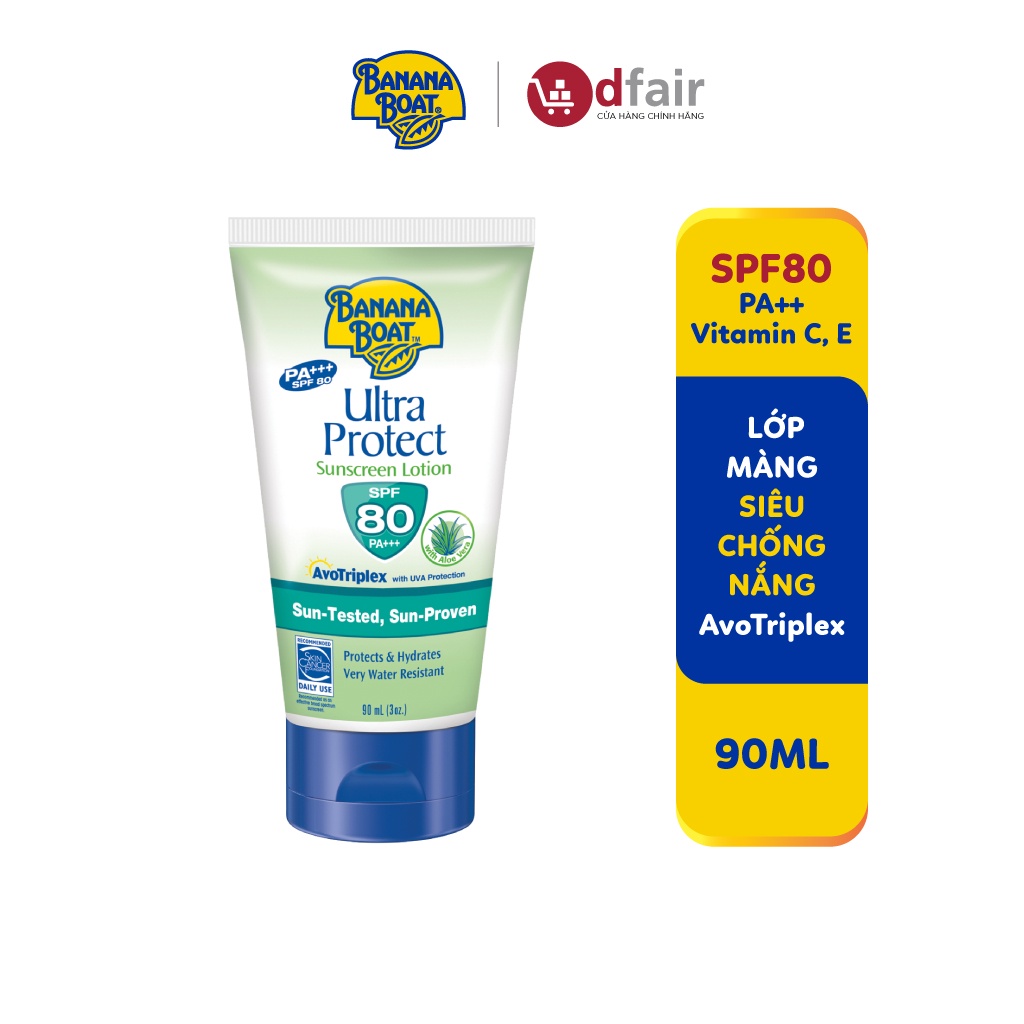 Kem Chống Nắng Banana Boat Ultra Protect SPF80/PA+++ 90ml/Tuýp