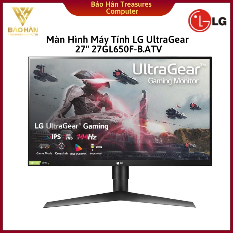 Màn Hình Máy Tính LG UltraGear 27'' Full HD 144Hz 1ms FreeSync 27GL650F-B - Hàng Chính Hãng