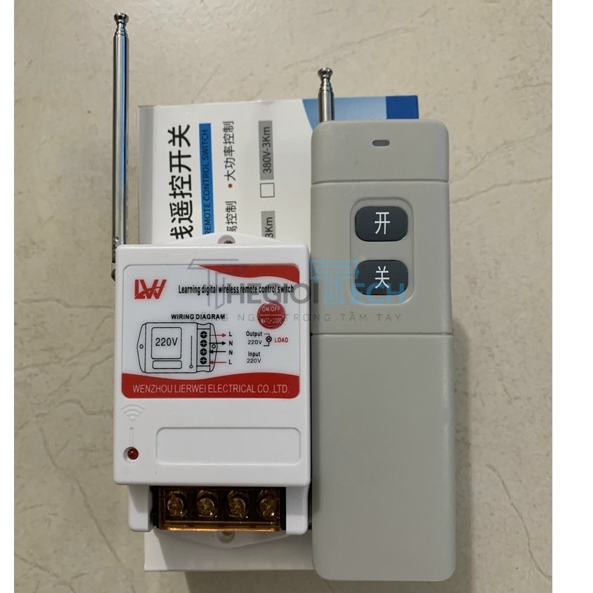 Công tắc điều khiển từ xa LW KL-2203 30A/220V khoảng cách 3km - Cả bộ