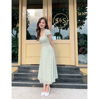 TIELA Đầm váy hoa cúc xanh-Daniel Dress