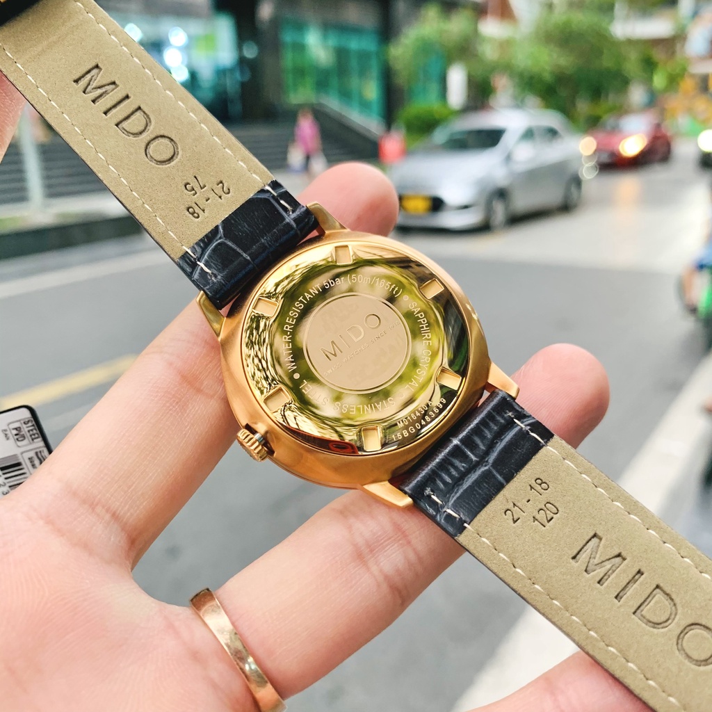 Đồng hồ nam chính hãng Mido Commander- M016.430.36.061.80- Máy cơ tự động - Kính Sapphire