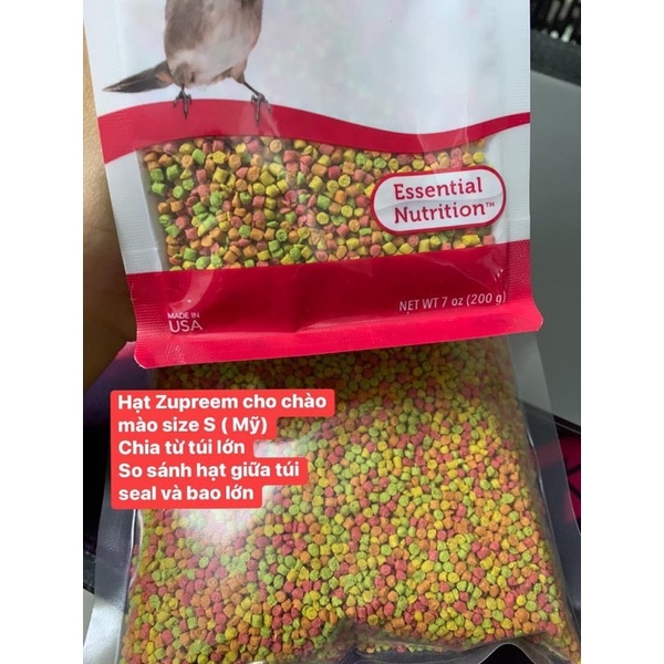 Hạt trái cây Zupreem size S cho chào mào lẻ 500gr thích hợp chim tập ăn cho tới trưởng thành, sinh sản