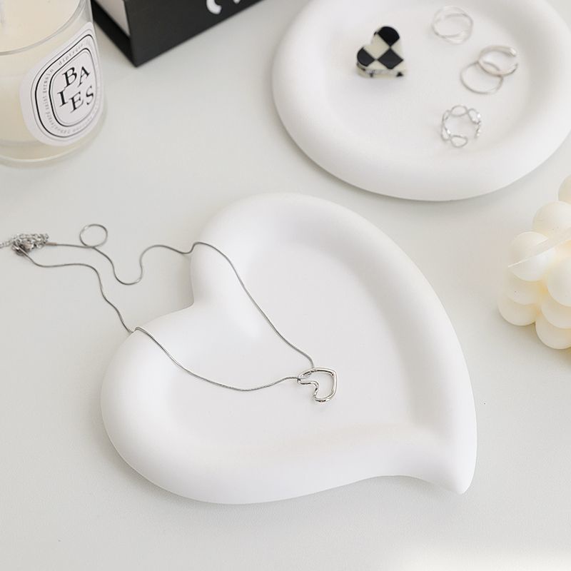 Khay Thạch Cao Màu Trắng Nhám Trưng Bày Trang Sức Tiện Dụng