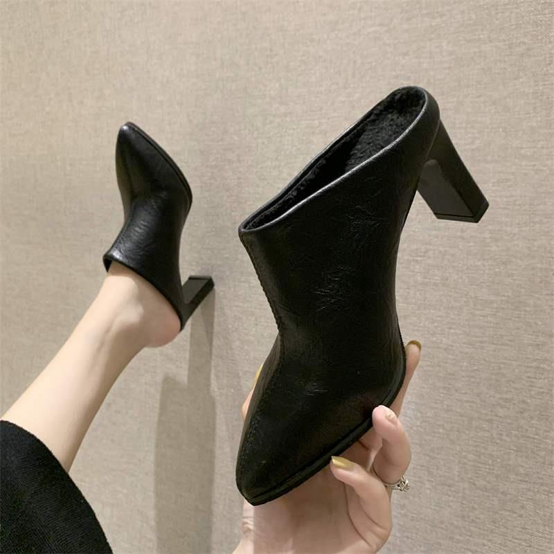 Dép Cao Gót Mũi Nhọn Phong Cách Hàn Quốc Cho Nữ