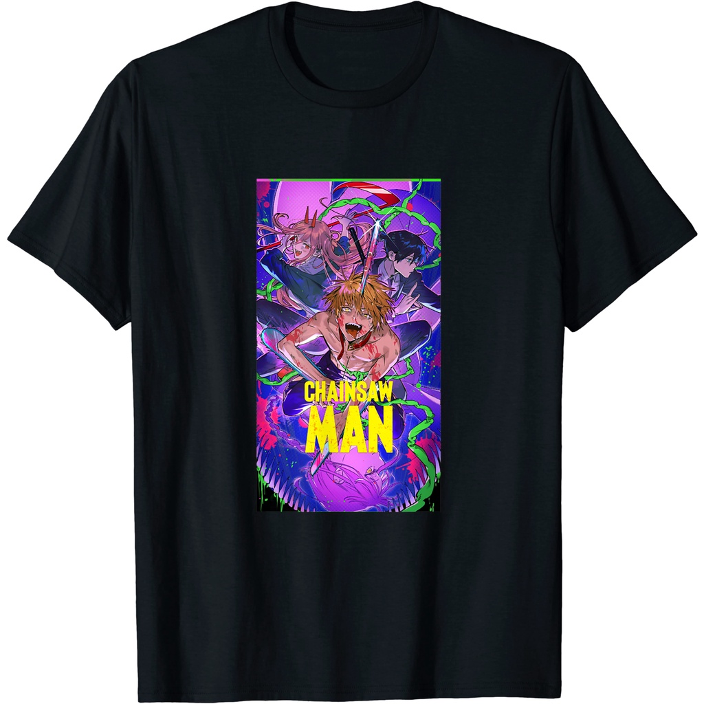 Áo thun Anime Chainsaw Man - Áo thun in hình nhân vật Chainsaw Man cực ngầu