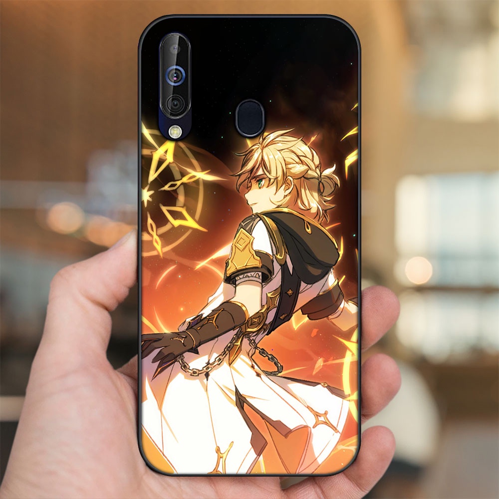 Ốp lưng Samsung A8s, A60, M30 viền đen in hình Albedo Genshin Impact