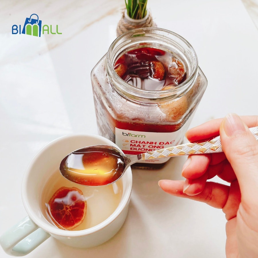 Chanh đào mật ong đường phèn giảm ho rát họng  BIFARM