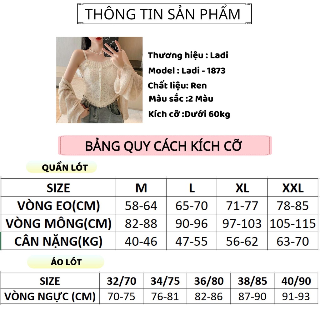 Áo bra Nữ Ren Hoa Tôn Vòng Một Thiết Kế Mềm Mại Sexy Quyến Rũ Ladi-1873