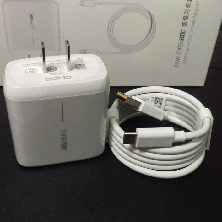 Combo Bộ Cục Củ Sạc Oppo 65W và Dây Cáp Sạc Type C 5A Cho Oppo, Realme, Reno, Xiaomi, Vivo