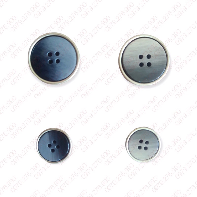 Cúc - nút áo vest 4 lỗ có viền