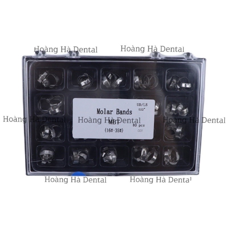 Hộp 80 band răng 6, 7 đủ size, Hộp band chỉnh nha